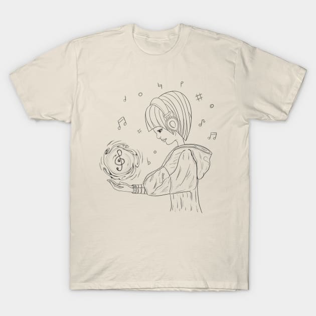 Cozy Music girl T-Shirt by Xatutik-Art